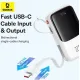 Внешний аккумулятор Baseus Qpow Pro+ Digital Display Fast Charge 22.5W 10000mAh белый