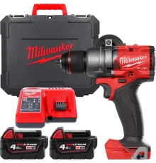 Ударная дрель-шуруповерт Milwaukee M18 FUEL M18FPD3-402C 4933492473 с 2-мя АКБ 4 Ач, кейс
