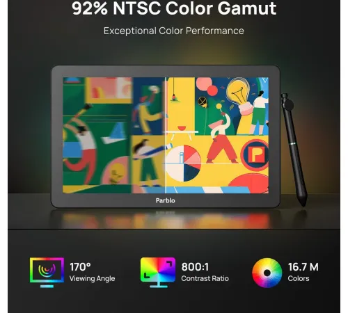 Графический монитор Parblo Coast 16 Pro Gen2 черный