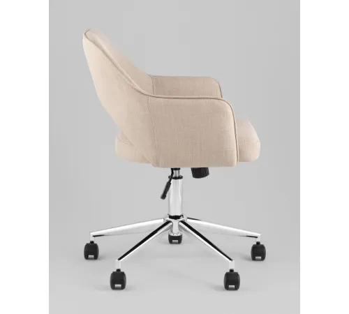 Офисное кресло Stool Group Кларк Clarkson Linen Beige рогожка, бежевый