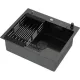 Кухонная мойка ARFEKA ECO AR мойка 600*500 POP-UP, коландер, дозатор BLACK DECOR MILLET GRAINS