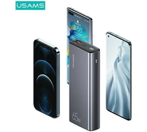 Внешний аккумулятор Usams CD165 PB59 30000mAh темно-серый
