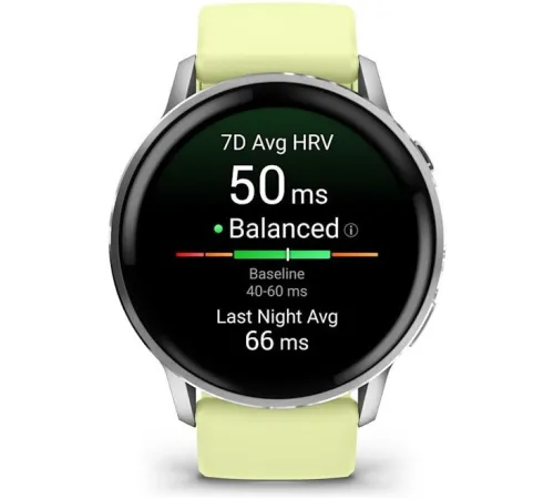 Умные часы Garmin Venu 4 45 мм серебристый/желтый