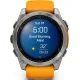 Умные часы Garmin Fenix 8 Sapphire 51мм титановый, оранжевый силиконовый ремешок