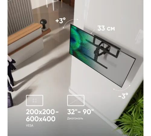Кронштейн для телевизора Onkron SM6 черный