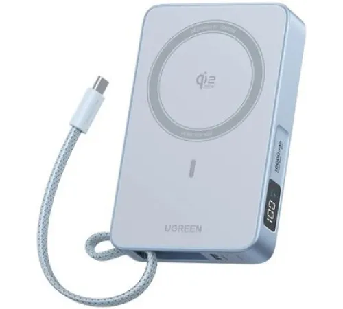 Внешний аккумулятор Ugreen MagFlow PB773 10000mAh голубой