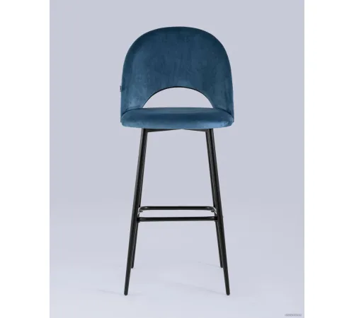 Стул Stool Group Меган велюр барный пыльно-синий