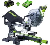 Торцовочная пила Greenworks GD24MS216K4 1501707UB с 1-им АКБ