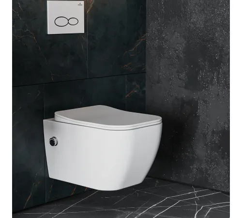 Унитаз подвесной Roxen Cube Bidet 530135-01X Rimless Soft Close с функцией биде