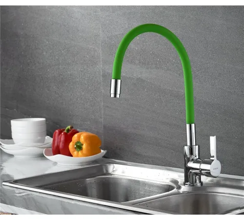 Смеситель Ledeme H98 L4898-5 зеленый/хром