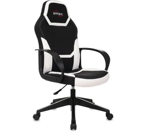 Игровое геймерское кресло Brabix Alpha GM-018 532640 черный/белый