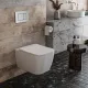 Унитаз подвесной Roxen Cube в комплекте с инсталляцией StounFix Dual Fresh 6 в 1 968436 кнопка: сатин