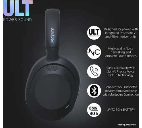 Наушники Sony ULT Power Sound Wear WH-ULT900N черный
