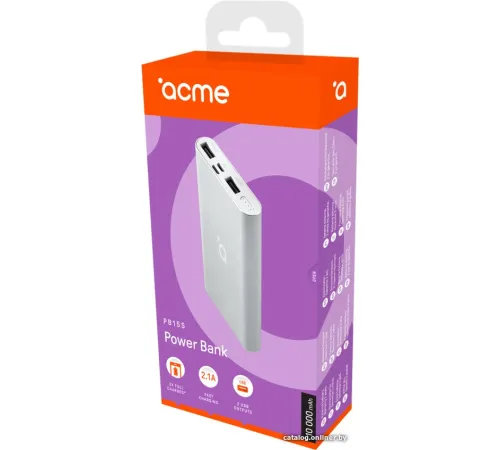 Внешний аккумулятор ACME PB15S 10000mAh серый