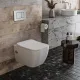Унитаз подвесной Roxen Cube bidet в комплекте с инсталляцией StounFix Dual Fresh 6 в 1 968472 кнопка: брашированное золото