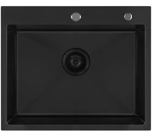 Кухонная мойка Diamond 600*500, коландер, дозатор BLACK DECOR