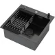 Кухонная мойка ARFEKA ECO AR мойка 500*500 POP-UP, коландер, дозатор BLACK DECOR MILLET GRAINS