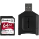 Карта памяти Kingston Canvas React Plus SDXC 64GB MLPR2/64GB с кардридером