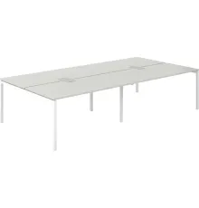 Офисный стол Norden 320х163.8х75 SG.259.SH.44.WH белый/серый бархат