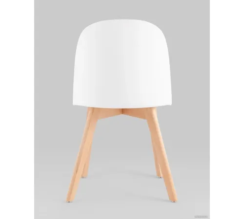 Стул Stool Group Fog с подушкой SL-7022DM белый, деревянные ножки