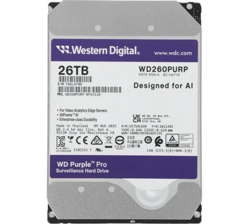 Жесткий диск WD Purple Pro 26TB WD260PURP
