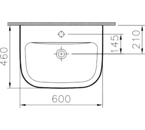 Умывальник Vitra S20 60x46 [5503B003-0001]