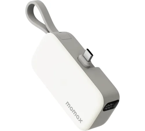 Внешний аккумулятор Momax 1-Power Mini 3-in-1 USB-C IP130 5000mAh белый