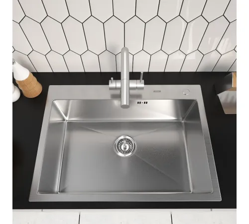 Кухонная мойка ARFEKA ECO AR 700*500 SATIN DECOR VOLCANIC ROCK