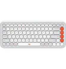 Клавиатура Logitech Pop Icon Keys 920-013088 белый/оранжевый, с гравировкой