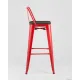 Стул Stool Group TOLIX WOOD со спинкой барный красный глянцевый