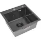 Кухонная мойка ARFEKA ECO AR 450*450 BLACK PVD NANO DECOR MILLET GRAINS настольная