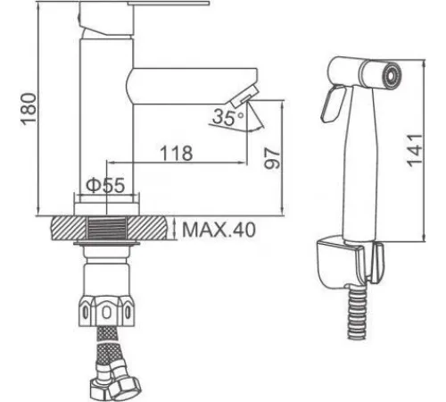 Смеситель Ledeme L71203-1