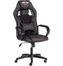 Кресло TetChair Driver иск. кожа/ткань, черный/черный