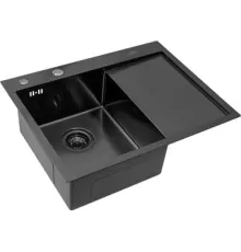 Кухонная мойка ARFEKA ECO AR 650*500 L BLACK PVD NANO