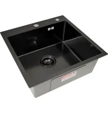 Кухонная мойка ARFEKA Eco AR 500*500 Black PVD Nano Decor Millet Grains