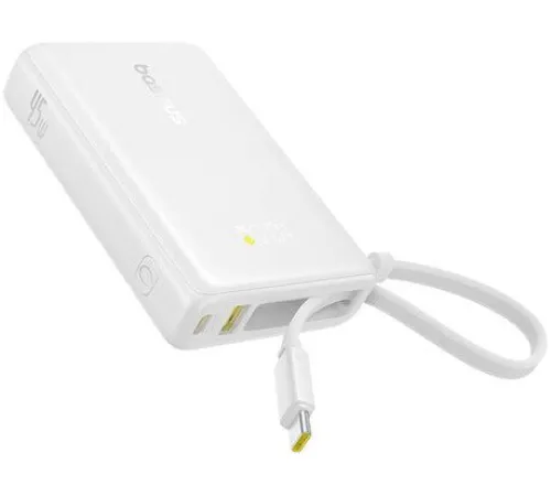 Внешний аккумулятор Baseus Picogo PPPG-1W45C Digital Display Power Bank 45W 10000mAh белый