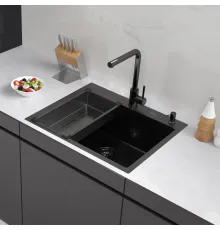 Кухонная мойка ARFEKA Eco AR мойка 600*500, коландер G, дозатор Black Decor Millet