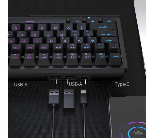 Клавиатура Royal Kludge RK98 RGB черный, RK Red