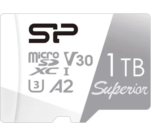 Карта памяти Silicon-Power Superior microSDXC SP001TBSTXDA2V20SP 1TB с адаптером