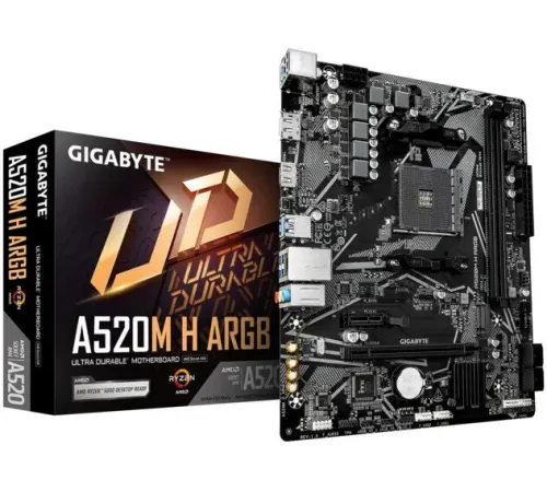 Материнская плата Gigabyte A520M H ARGB rev. 1.0