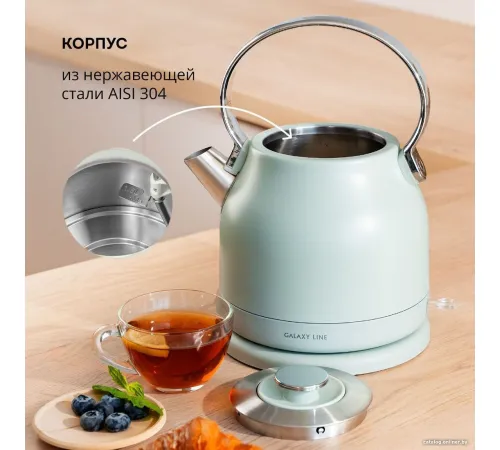 Электрический чайник Galaxy Line GL0333 зеленый