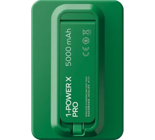 Внешний аккумулятор Momax 1-Power X Pro Magnetic Built-In USB-C IP131 5000mAh зеленый