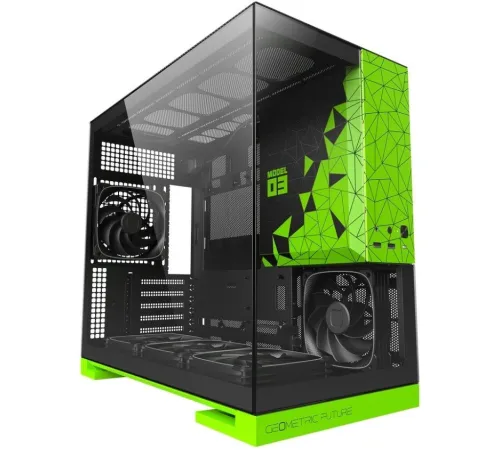 Корпус Geometric Future Model 3 5FAN черный/зеленый