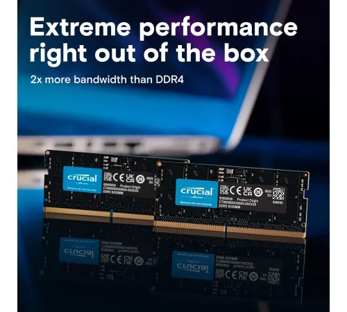 Оперативная память Crucial 8ГБ DDR5 SODIMM 5600 МГц CT8G56C46S5