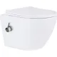 Унитаз подвесной Roxen Antares bidet в комплекте с инсталляцией StounFix Dual Fresh 6 в 1 968097 кнопка: золото глянцевое