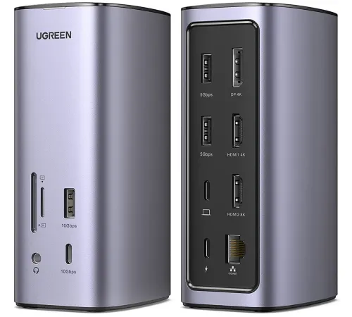 Док-станция Ugreen USB C Triple Display Docking Station 12-in-1 90325