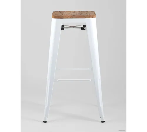 Табурет Stool Group TOLIX WOOD барный белый глянцевый
