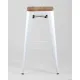 Табурет Stool Group TOLIX WOOD барный белый глянцевый