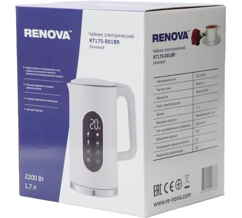 Электрический чайник Renova KT17S-D01BR