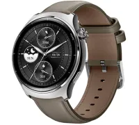 Умные часы Mibro Lite 3 Pro с серым кожаным ремешком